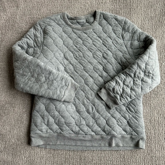 Madewell Quilted Sweatshirt Pullover XL - Picture 5 of 8